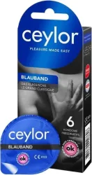 Ceylor - Blauband Präservativ mit Reservoir, 6 Stück