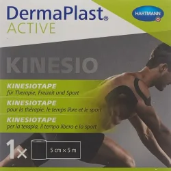DERMAPLAST, DermaPlast Active Kinesiotape, schwarz, 5cmx5m (1 Stk)