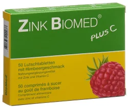 Zink Biomed Plus C Lutschtabletten, Himbeer (50 Stk)