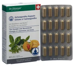 D&Uuml;NNER Ashwagandha Energie+Nerven Kaps 40 Stk
