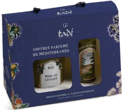tadé Geschenkbox Duftkerze & Duftspray Zedernholz Midi au Levant (2-teilig)