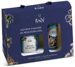 tadé Geschenkbox Duftkerze & Duftspray Zitrusfrüchte Sizilianischer Morgen (2-teilig)