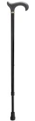 OSSENBERG Metallstock schwarz, 75-96cm, bis 100kg, Derbygriff schwarz (1 Stk)