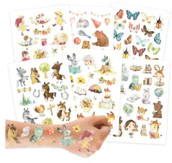 Papierdrachen Kindertattoo-Bögen Pferde und Lesefreunde (6 Stk)