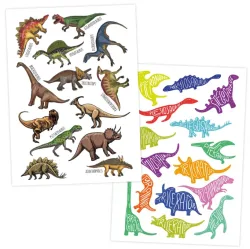 Papierdrachen Kindertattoo-Bögen Dinosaurier (6 Stk)