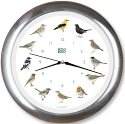 Kookoo Singvögel-Uhr Alu, mit Quarzwerk, Durchmesser 34cm (1 Stk)