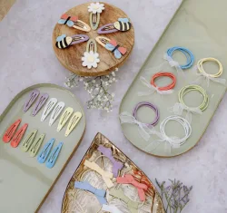 Papierdrachen Haarschmuck Set Frühling (48-teilig)