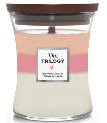 WoodWick Trilogy Blooming Orchard Duftkerze (275g)