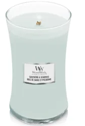 WoodWick Duftkerze Sagewood & Seagrass (610g)