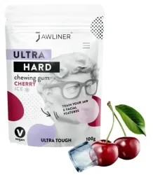 Jawliner Cherry Ice - Fitness Chewing Gum Ultra Hard (100g)