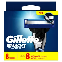 Gillette Mach3 Systemklingen Turbo 3D (8 Stk)