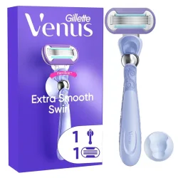 Gillette Venus Extra Smooth Swirl Rasierer + 1 Klinge + Duschhänger (1 Stk)