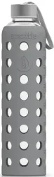 Spottle Glasflasche mit Silikonhülle grau, 750ml, Edelstahldeckel (1 Stk)