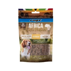 rogz Africa Exotic Digestive Help Strauss, Snack für Hunde (115g)