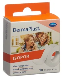 DermaPlast ISOPOR, 2.5cmx9.2m, Vlies-Fixierpflaster, weiss (1 Stk)
