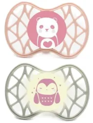 nuvita AIR.55 orthodontischer Nuggi, Panda und Eule, ab 6 Monate (2 Stk)