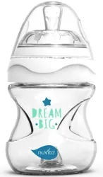 nuvita Anti-Kolik-Babyflasche, weiss, aus Glas, 140ml, ab 0 Monate (1 Stk)