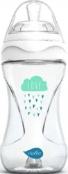 nuvita Anti-Kolik-Babyflasche, weiss, aus Glas, 240ml, ab 3 Monate (1 Stk)