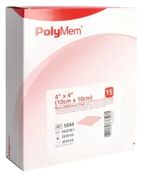PolyMem nicht haftender Wundverband, 10x10cm (15 Stk)