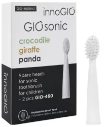 innoGIO USB Ersatzzahnbürste für GIOsonic Kinder-Schallzahnbürste (2 Stk)