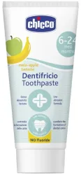 Chicco Zahnpasta mit Apfel/Bananengeschmack, 6-24 Monate, ohne Fluorid (50ml)