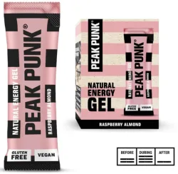 PEAK PUNK Natural Energy Gel Raspberry Almond (12x25g)