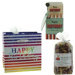 Herboristeria Tee-Midi-Geschenktasche, Happy Birthday Rainbow (2-teilig)