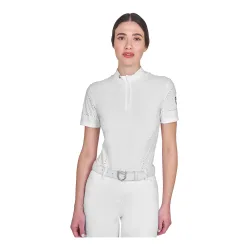 Equestro Trainingsshirt perforiert Kurzarm Damen - Weiss -  Grösse: S, Farbe: Weiss