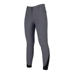 HKM Heizreithose Keep Warm Style Silikonbesatz Grau
