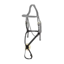Dy'on Plaited Figure 8 Noseband D Collection - Schwarz -  Grösse Pferd: Pony, Farbe: Schwarz
