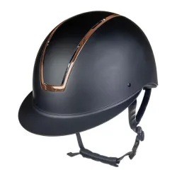 HKM Reithelm Lady Shield - Schwarz/Rosegold -  Reithelmgrössen: 52-54, Farbe: Schwarz/Rosegold