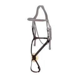Dy'on Plaited Figure 8 Noseband - Braun -  Farbe: Braun, Grösse Pferd: Full