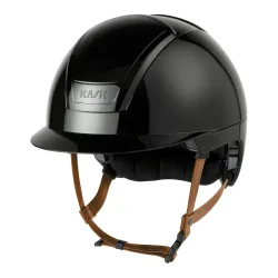KASK Reithelm Nemesi Shine - brauner Kinnriemen Black