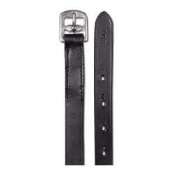 Star Steigbügelriemen Leder 2.5 cm - Schwarz -  Länge: 130 cm, Farbe: Schwarz