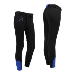 QHP Reithose Junior - Schwarz -  Farbe: Schwarz, Grösse Bekleidung Kinder: 98