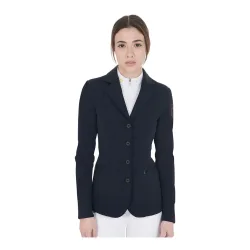 Equestro Turnierjacket Damen Logo gestickt - Navy Blazer -  Grösse: S