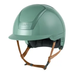 KASK Reithelm Nemesi Shine - brauner Kinnriemen Mint Green