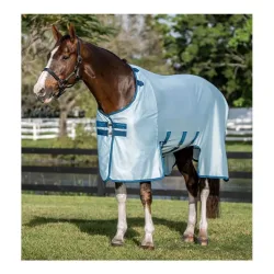 Horseware Fliegendecke Amigo Bug Buster Plus - Azure Blue/Navy & Electric Blue -  Grösse: 125 cm