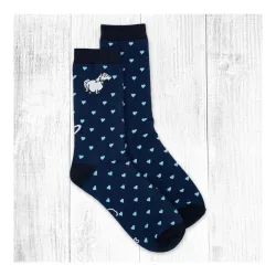 Soulhorse Socken Herzen Damen - Navy -  Grösse Socken: 35-38