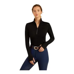 Ariat Cheviot 1/4 Zip Baselayer - Black -  Grösse: XS, Farbe: Black