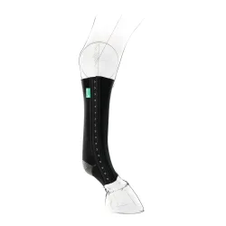 EquiCrown Kompressionsbandage fit - hinten, Hakenverschluss - grau - Schwarz/Grau -  Equicrown Kompressionsbandagen: rechts, kurz, 2