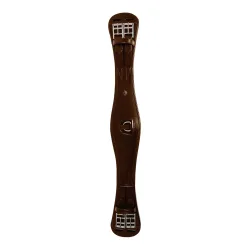 Waldhausen Kurzgurt aus Leder mit Elastik - Braun -  Länge: 55 cm