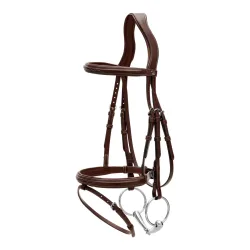 Dy'on Trense mit kombiniertem Reithalfter US - Brown -  Farbe: Brown, Grösse: Full