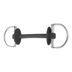 Beris Gebisse D-Ring Gebiss Prime extra soft - Silber/Schwarz -  Gebisslängegrösse: 13.0 cm