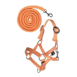 HKM Halfter und Strick -Hobby Horsing Basic - Orange -  Farbe: Orange, Keine Grösse: One Size