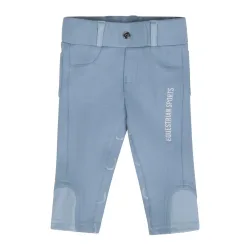 QHP Reithose Junior Bobby - Baby Blau -  Grösse Bekleidung Kinder: 68, Farbe: Baby Blau