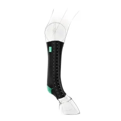 EquiCrown Kompressionsbandage fit - vorne, Hakenverschluss - grün - Schwarz/Grün -  Equicrown Kompressionsbandagen: rechts, kurz, 2