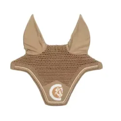 Kentucky Fliegenhaube Wellington 3D Logo rope - Beige -  Grösse Pferd: Full, Farbe: Beige