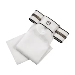 Equestro Plastron Impero - Weiss/Schwarz -  Grösse: One Size, Farbe: Weiss/Schwarz