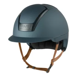 KASK Reithelm Nemesi Metal - brauner Kinnriemen Teal Green
